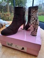 Prachtige suede laarsjes met croco hiel, Roberto Botella, Zwart, Lage of Enkellaarzen, Ophalen of Verzenden