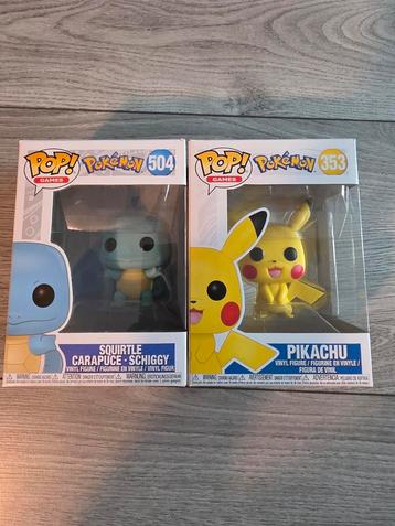 Funko Pop! Pokémon Squirtle & Pikachu  beschikbaar voor biedingen