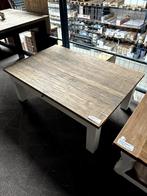 OPRUIMING teakhouten salontafel met witte poten voor € 199,-, Hobby en Vrije tijd, Overige Hobby en Vrije tijd, Nieuw, Ophalen