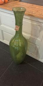 Grote groene vaas, Huis en Inrichting, Woonaccessoires | Vazen, Nieuw, Ophalen of Verzenden, Glas, Minder dan 50 cm