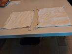 2 kussenhoesjes met rits.  Kleur ecru. Voor kleine kussens., Huis en Inrichting, Woonaccessoires | Kussens, Ophalen, Gebruikt