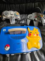 Pikachu Nintendo 64 met Pokémon Stadium Pokemon N64 Pokémon, Spelcomputers en Games, Ophalen of Verzenden, Gebruikt, Met 2 controllers