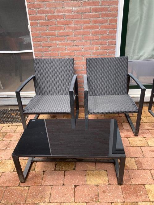 Lage tuinset, Tuin en Terras, Tuinsets en Loungesets, Gebruikt, Loungeset, 2 zitplaatsen, Stoel, Ophalen