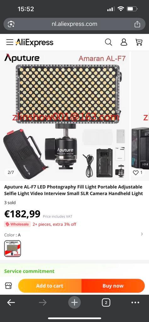 Apature lamp f7 led video/fotolamp, Audio, Tv en Foto, Fotografie | Professionele apparatuur, Gebruikt, Ophalen of Verzenden