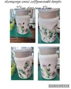 decoupage vaas, Huis en Inrichting, Ophalen, Overige kleuren, Nieuw, Glas