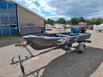 Silvan 410 mercury 15 pk 4 trakt freewheel  trailer  beschikbaar voor biedingen