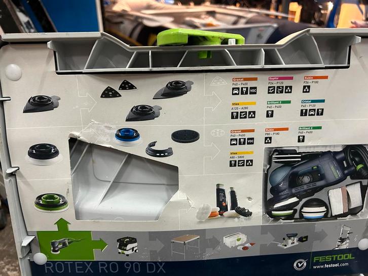 Festool Rotex RO 90 DX Schuurmachine, Doe-het-zelf en Verbouw, Gereedschap | Schuurmachines, Gebruikt, Excentrische schuurmachine