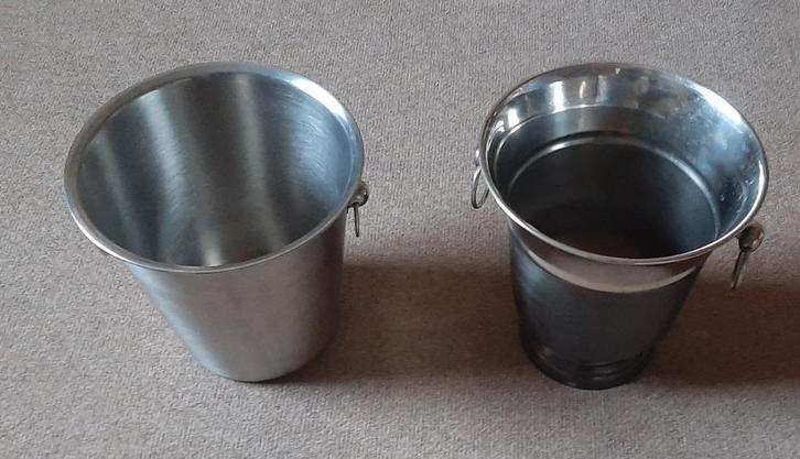 RVS champagnekoelers / wijnkoelers (2 stuks), Huis en Inrichting, Keuken | Keukenbenodigdheden, Zo goed als nieuw, Ophalen of Verzenden
