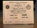 Ticket malta - Nederland marco van Basten 5 goals, Ophalen of Verzenden