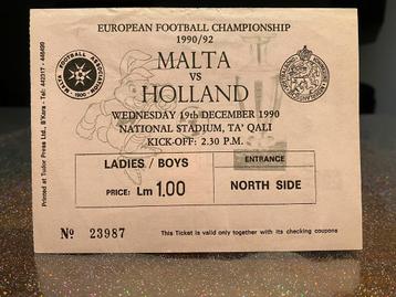 Ticket malta - Nederland marco van Basten 5 goals beschikbaar voor biedingen