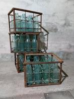Oude vintage melkflesrek flessenrek melkfles wijnrek, Ophalen of Verzenden