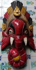 Masker. Lord Ganesh. Nepal. Houtsnijwerk. Handpainted., Ophalen