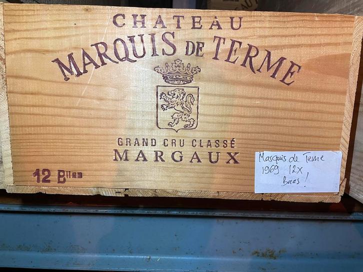 Château Marquis de Terme 1969 - Margaux, Verzamelen, Wijnen, Gebruikt, Rode wijn, Frankrijk, Vol, Ophalen of Verzenden