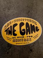 3180 Vintage Sticker Bar-Discotheek The Game Renesse, Verzamelen, Ophalen of Verzenden, Gebruikt