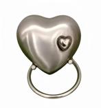 Urn zilverkleurig hart met klein hartje, Verzenden, Info@heturnenhuis.nl, Het Urnen Huis, Nieuw