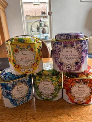 Harrods Theeblikken Londen - Set van 5 beschikbaar voor biedingen