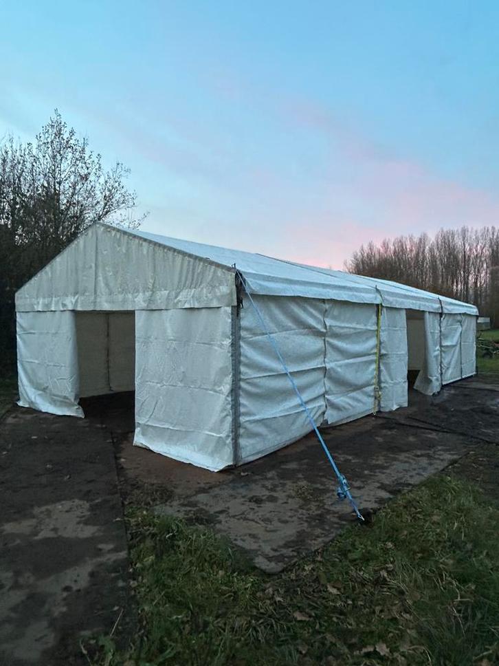 Aluhal / feesttent Te Huur, Tuin en Terras, Partytenten, Zo goed als nieuw, 2 meter of meer, 8 meter of meer, 6 meter of meer