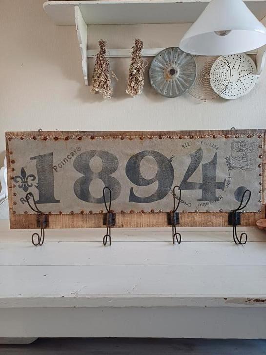 Prachtige kapstok met oude haken, Antiek en Kunst, Curiosa en Brocante, Ophalen of Verzenden