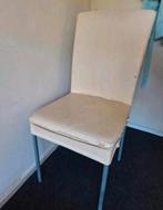 Eetkamer stoelen. 2 stuks wit, Ophalen, Gebruikt, Wit, Stof