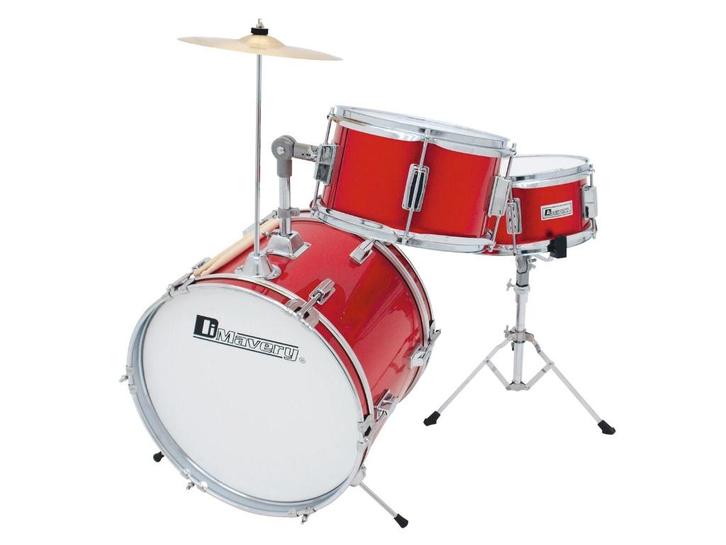 DIMAVERY JDS-203 Kids Drum Set, red, Muziek en Instrumenten, Percussie, Nieuw, Trommel, Ophalen of Verzenden