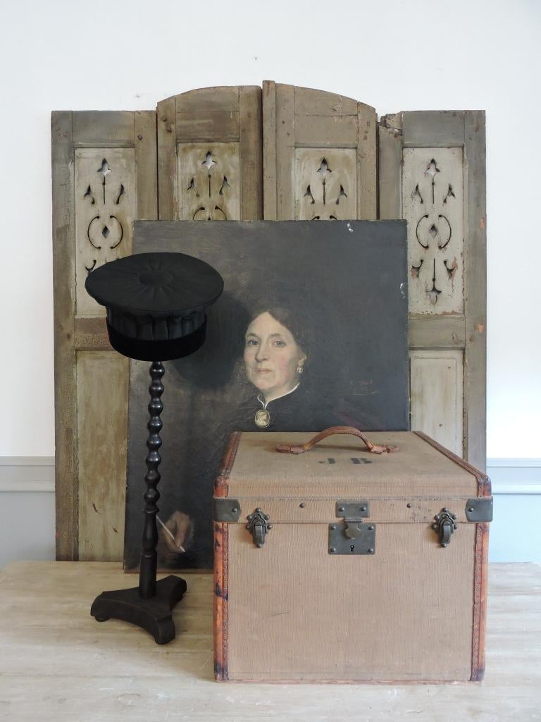 Oude koffer met initialen, Ophalen of Verzenden