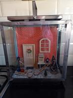 Vitrine kast windlicht rvs riverdale met kersttafereel, Huis en Inrichting, Ophalen, 50 tot 100 cm, Minder dan 100 cm, 25 tot 50 cm