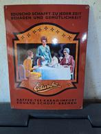 Vintage Eduscho Emaille Reclamebord, Ophalen of Verzenden
