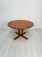Vintage Deense Teak Eettafel Uitschuifbare Design Jaren 70