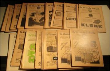 Grote Partij van Oude Tijdschriften - De Vlaamsche Radiogids beschikbaar voor biedingen