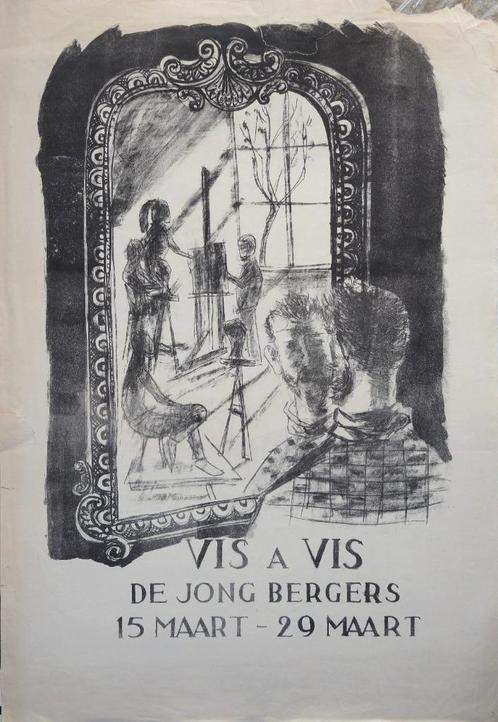 Teun Roosenburg litho "Vis a Vis De Jong Bergers 15-29 Maart, Antiek en Kunst, Kunst | Litho's en Zeefdrukken, Ophalen