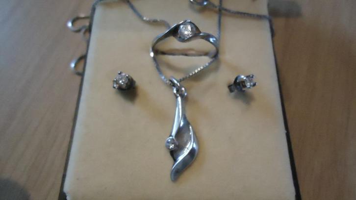 ketting, Sieraden, Tassen en Uiterlijk, Kettingen, Zo goed als nieuw, Zilver, Zilver, Met edelsteen, Met hanger, Ophalen of Verzenden