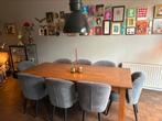 Teak houten eettafel 2.20 meter, Ophalen, 100 tot 150 cm, 200 cm of meer, Zo goed als nieuw