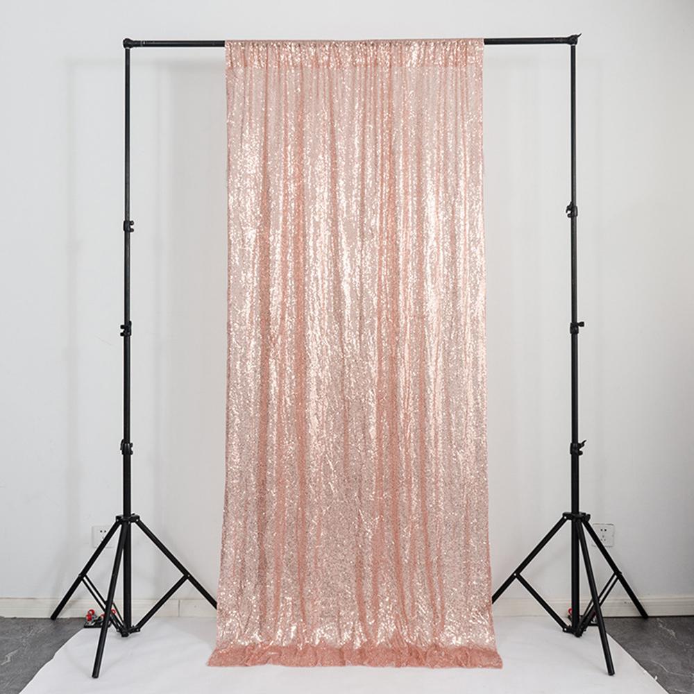 Champagne Glitter Gordijn / Pailletten Achtergrond Feest, Huis en Inrichting, Stoffering | Gordijnen en Lamellen, Nieuw, 200 cm of meer