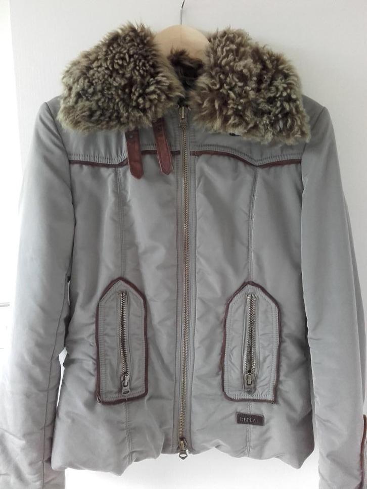 Replay jas dames - 34-36- tiener Taupe beige, Kleding | Dames, Jassen | Winter, Zo goed als nieuw, Maat 36 (S), Beige, Ophalen