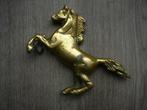 Koperen steigerend paard, stond op antieke klok., Ophalen of Verzenden, Koper
