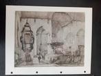 Johannes Bosboom kerkinterieur offset prent 1959, Antiek en Kunst, Verzenden