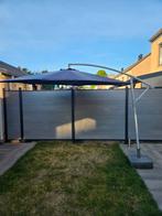 Zweefparasol 3 meter met voet, Tuin en Terras, Parasols, Ophalen, Gebruikt, Kantelbaar, Zweefparasol