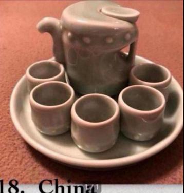 Fine porselein decoratie mini klein servies nr 18 beschikbaar voor biedingen