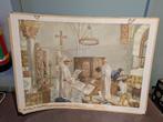 Schoolplaat In een middeleeuws klooster, Ophalen, Geschiedenis