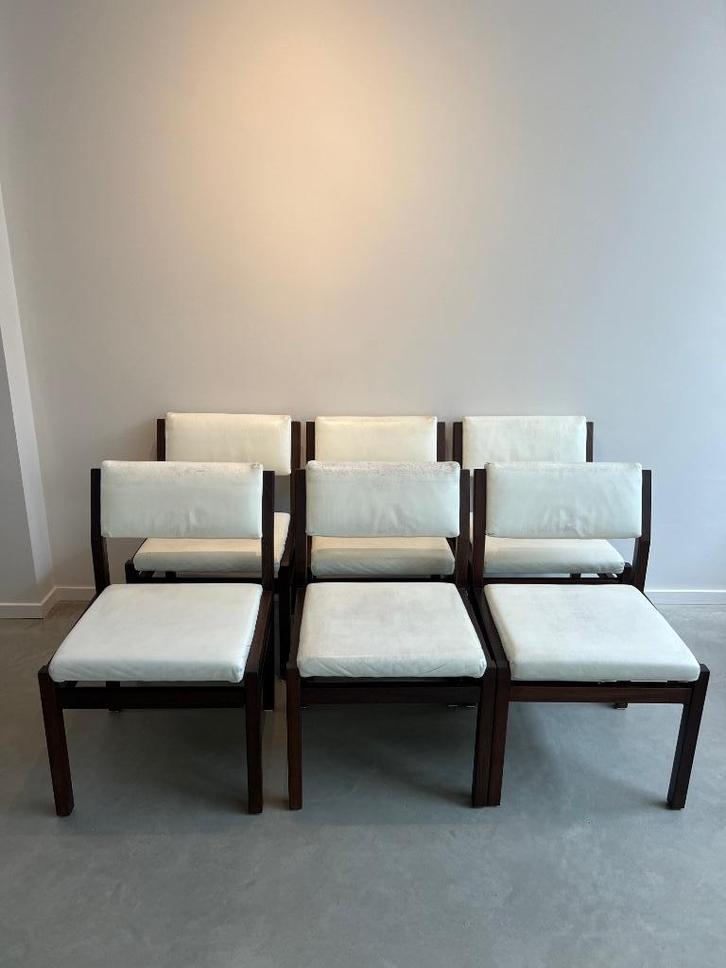 Set van 6 houten Pastoe Stoelen (Cees Braakman), Huis en Inrichting, Stoelen, Gebruikt, Vijf, Zes of meer stoelen, Hout, Bruin