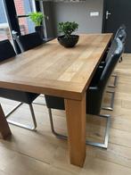 Eettafel met 6 stoelen, Ophalen, Gebruikt, Eikenhout, 200 cm of meer