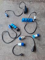 6 stuks kampeer stekkers , sommige met stekkerdoos, Ophalen of Verzenden, Zo goed als nieuw