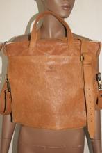 SHABBIES ! Cognac Leren hand/schouder/cross body tas., Sieraden, Tassen en Uiterlijk, Bruin, Zo goed als nieuw, Verzenden