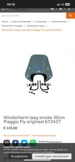 OPZOEK NAAR EEN LAAG WINDSCHERM VOOR PIAGGIO FLY, Fietsen en Brommers, Ophalen, Zo goed als nieuw