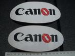 2x sticker Canon logo ovaal zoen kus mond 9x, Verzamelen, Stickers, Verzenden, Zo goed als nieuw, Merk