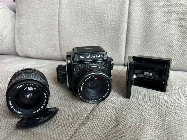 Mamiya 645 Fotocamera, Audio, Tv en Foto, Fotocamera's Analoog, Zo goed als nieuw, Spiegelreflex, Overige Merken, Ophalen of Verzenden