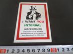 sticker strip uncle sam I WANT YOU interval uitzendburo, Verzamelen, Ophalen, Zo goed als nieuw, Bedrijf of Vereniging