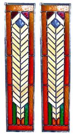 Frank Lloyd Wright Glas in lood ruiten, Ophalen of Verzenden, Zo goed als nieuw, Overige typen, Glas in lood