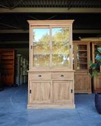 Smalle Teakhout Vitrinekast | Servieskast | Winkelkast #2233, Huis en Inrichting, Kasten | Vitrinekasten, Niet ingevuld, Gebruikt