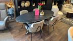 Eettafel ovaal keramiek met spinpoot. 180 cm, Ophalen, Nieuw, 150 tot 200 cm, Vier personen